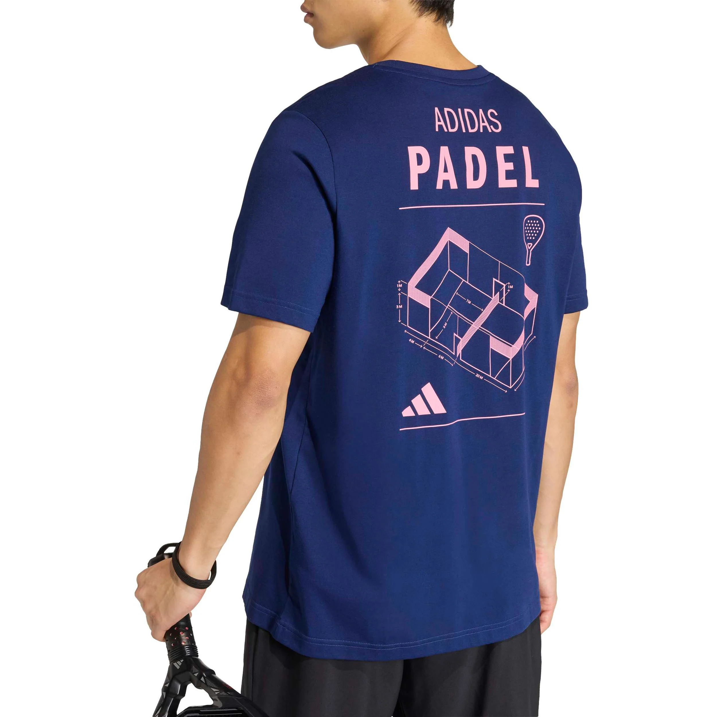 Padel Category Graphic T-Shirt Herren - dunkelblau, pink - Image 6