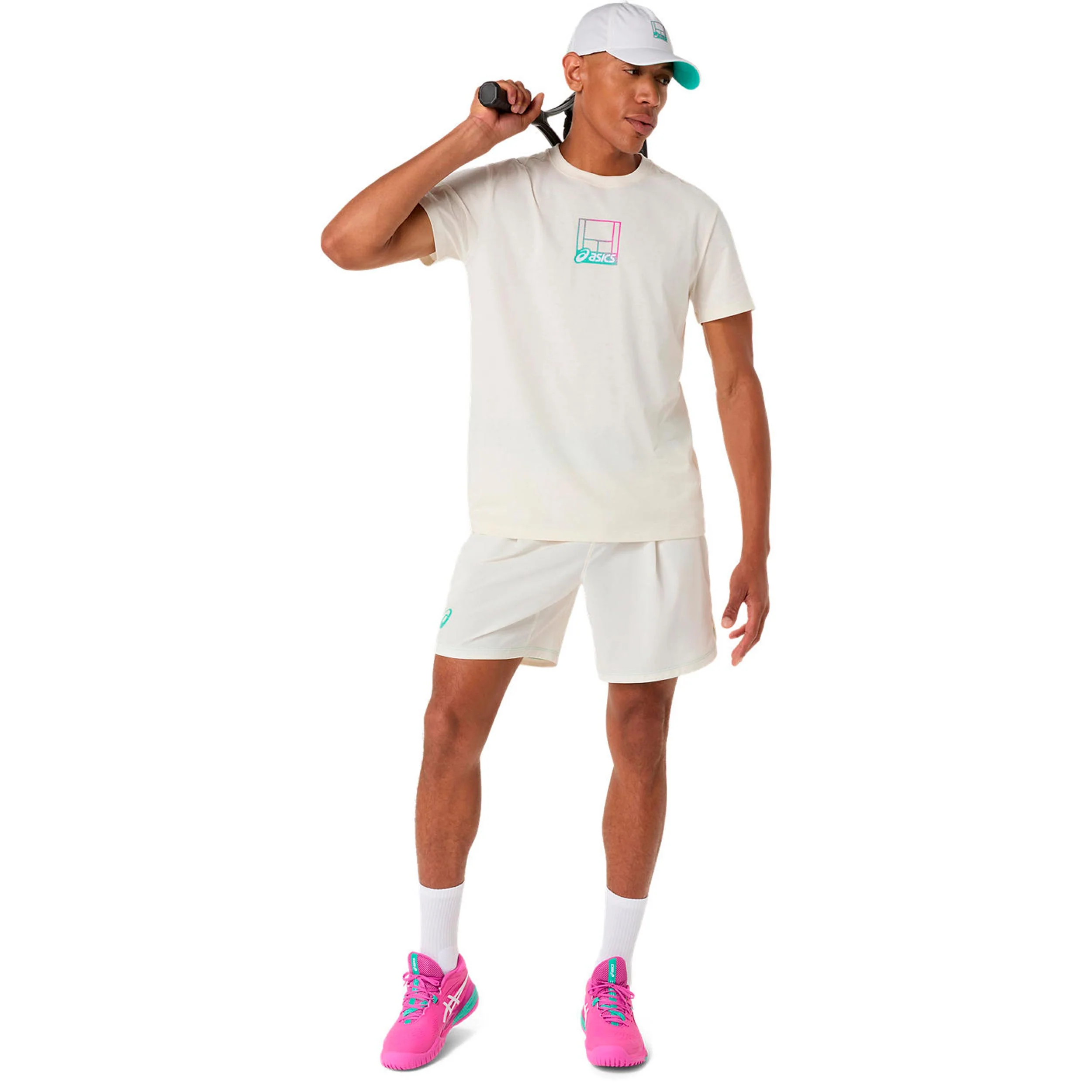 Court Core Graphic T-Shirt Herren-creme, mehrfarbig - Image 3
