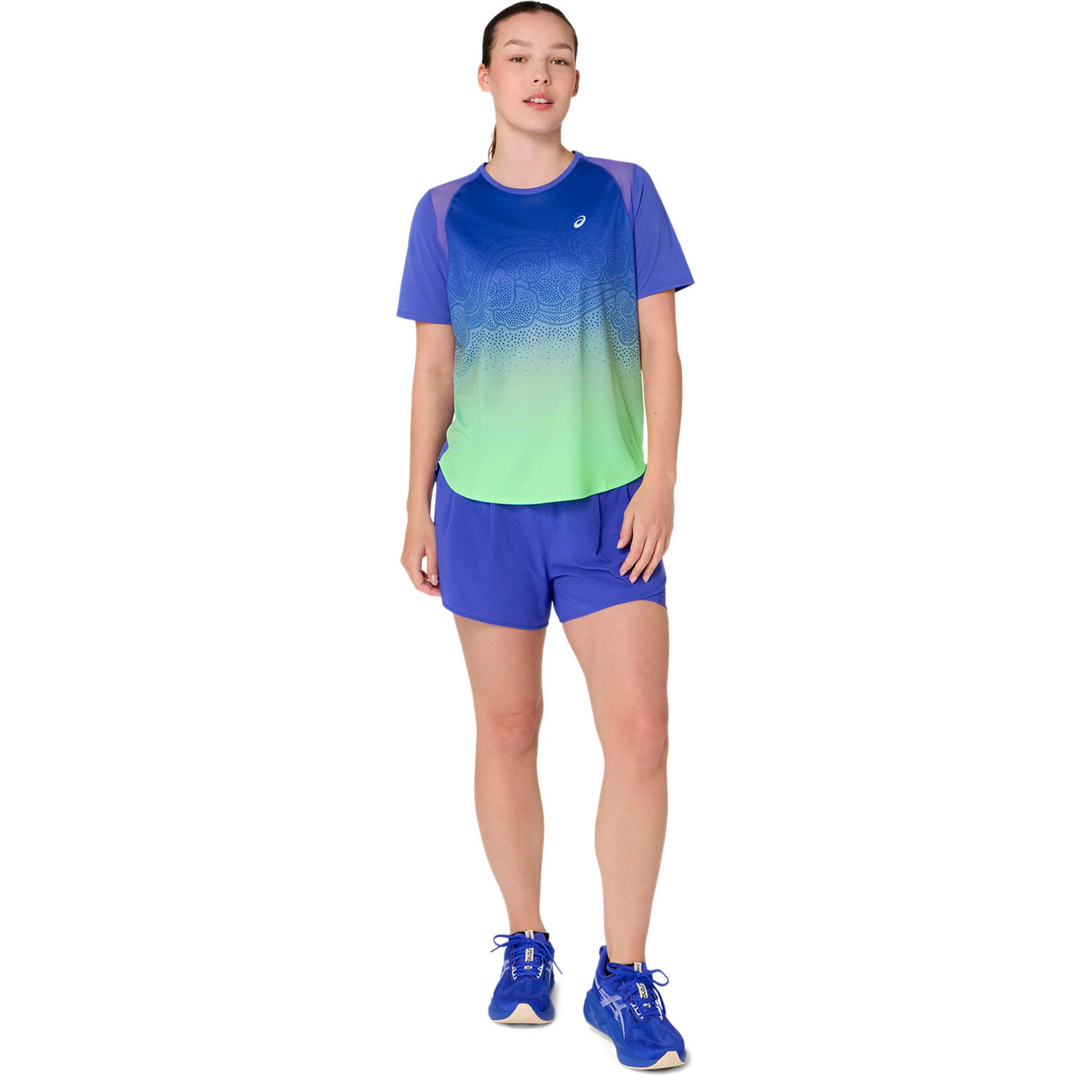 Road Ibuki  Laufshirt Damen - blau, grün - Image 5