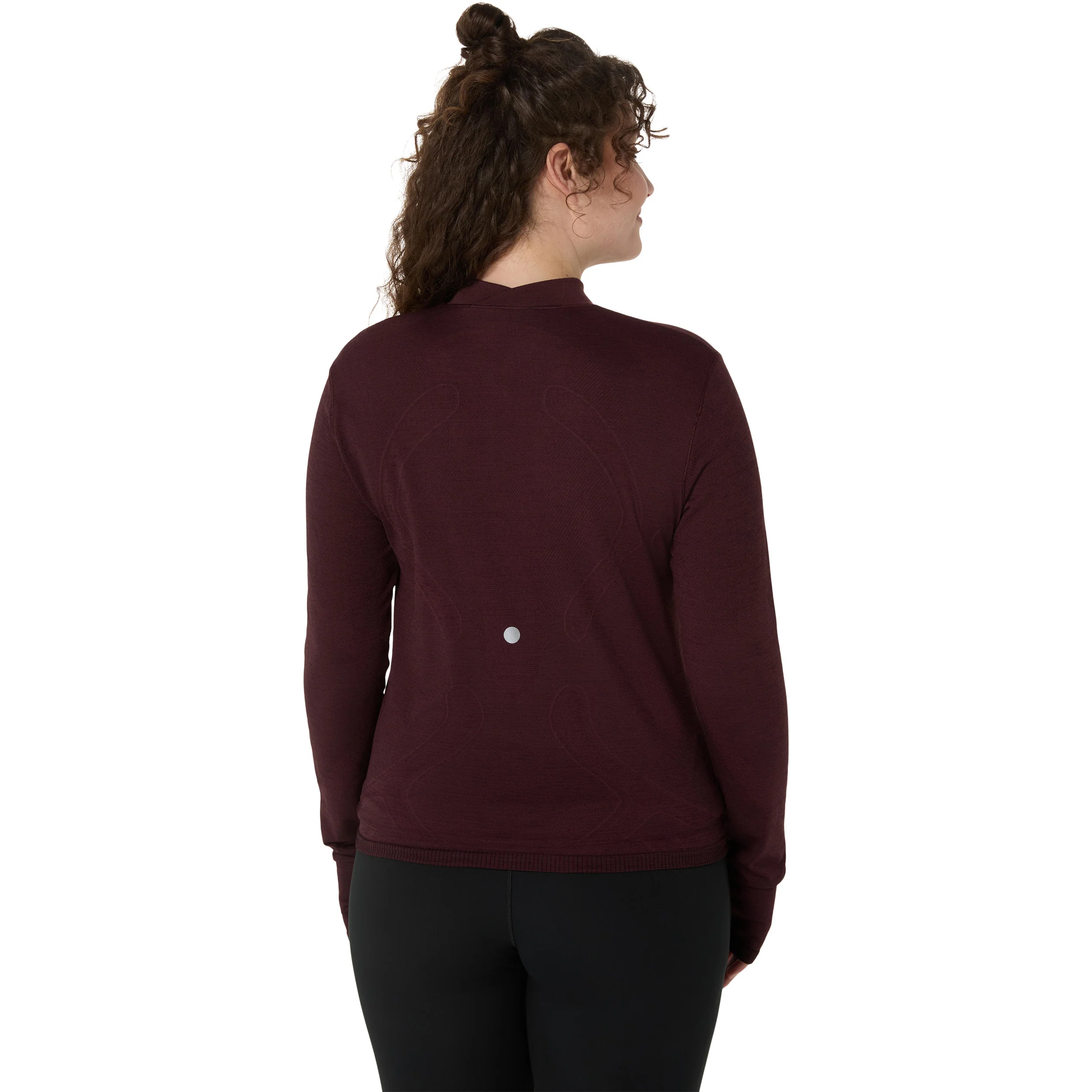 Road Winter Seamless  Laufshirt Damen - dunkelrot - Image 3