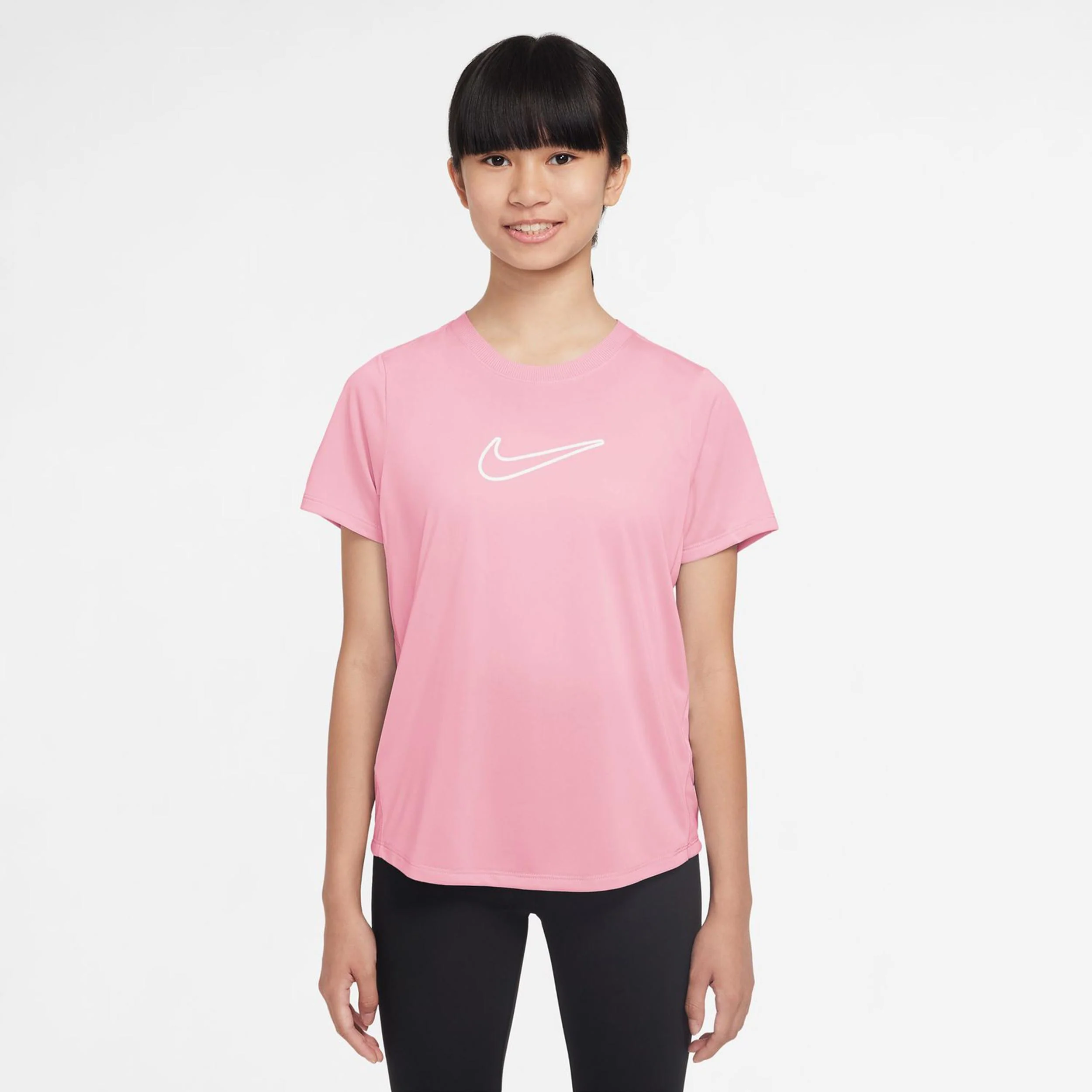 Dri-Fit One T-Shirt Mädchen-Rosa,Weiß