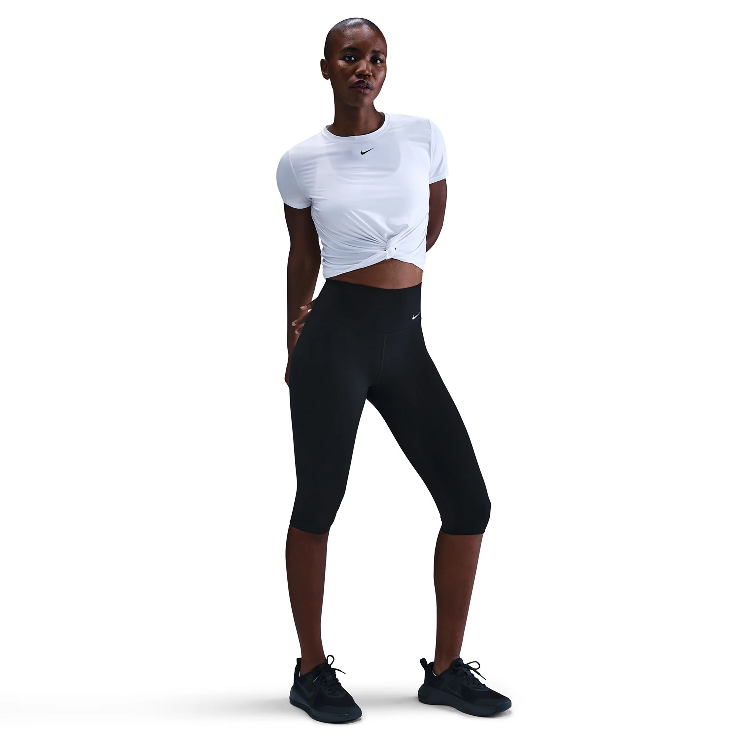 Dri-Fit One Tight Damen - schwarz, weiß