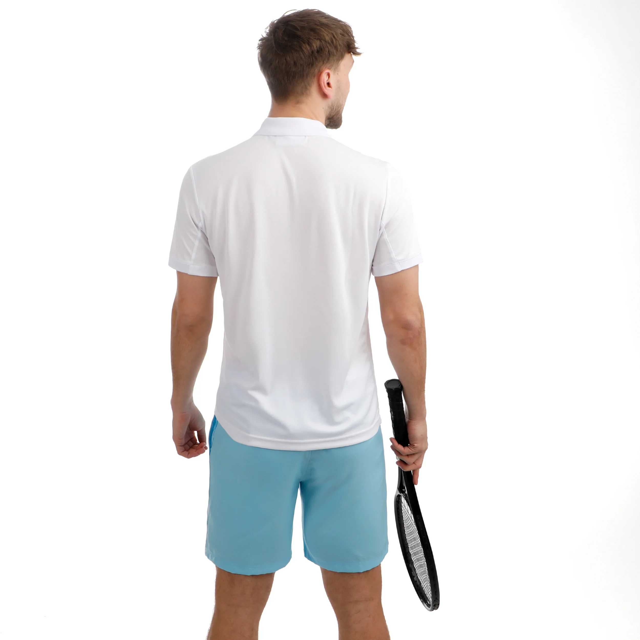 Riflesso Polo Herren - weiß, hellblau - Image 6